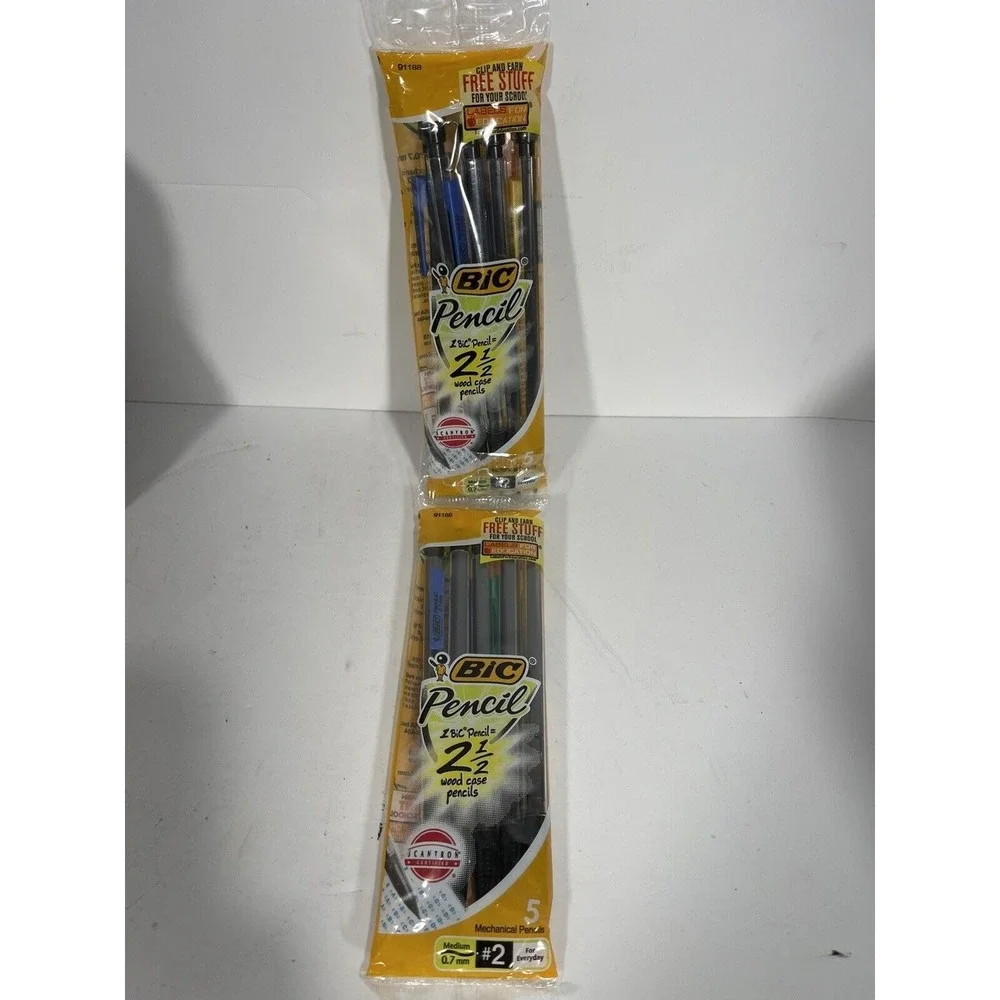 Lot‎ Of 10 Bic Mechanical Pencil Medium 0.7 Mm # 2 Assorted Colors ( 2 Pk Of 5 )